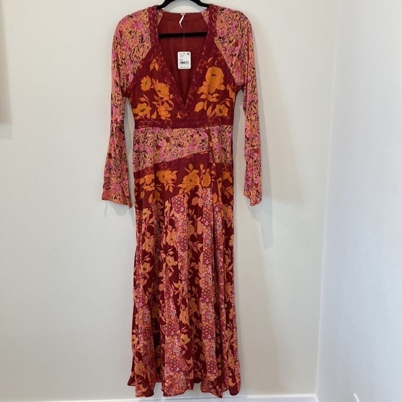 Free People Floral Maxi Dress - Red and Pink - Picture 5 of 11